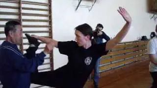 Chuojiaofanzi seminar in Słupsk, 2011 - Yuanyang tui practice