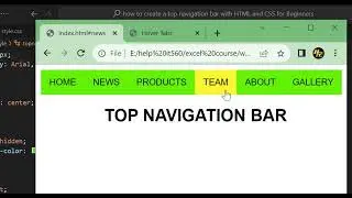 how to create a top navigation bar with HTML and CSS for Beginners | HTML and CSS | Coding with fun