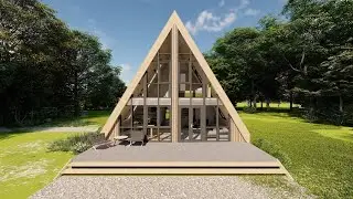 Casa tip A frame Afr0026 9.85 x 10.52 m