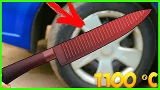 EXPERIMENT: RED Hot Knife vs Car Tire
