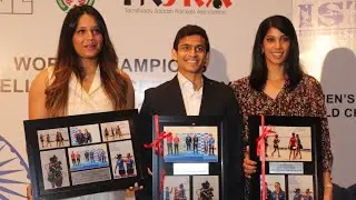 SRFI and TNSRA honors the Squash trio Dipika,Saurav and Joshna
