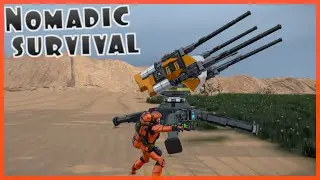 First Custom Turret In Survival Space Engineers  - Nomadic Survival #15