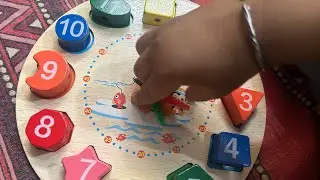 Clock Puzzle  #kidslearning #learning #preschoollearning #shapenumberclockpuzzle