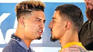 ANESONGIB REFUSES TO BREAK INTENSE STARE DOWN WITH AUSTIN MCBROOM! BOTH TRADE WORDS AT FINAL PRESSER