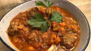 Meatball Tomato Soup (Italian Style) - [Click Description box]
