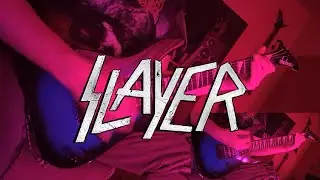 SLAYER - ANGEL OF DEATH COVER on my Son's Jackson Minion (children's guitar)