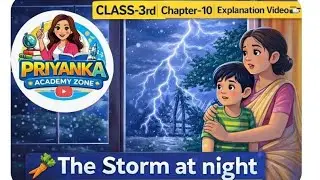 CLASS-3 rd Chapter-10 The Storm at Night Animated Explanation video 📹 