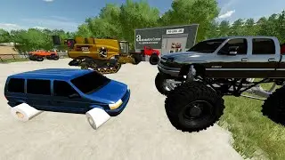 Using Secret Vehicle to Save Stuck Farmer | Farming Simulator 22