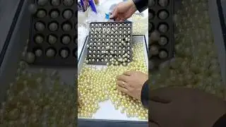 Southsea gold pearls.checking size process work #pearls #pearl #pearljewelry #pearllove #jewelry