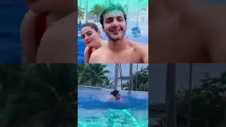 Minal Khan Enjoying Swimming in Pool Thailand | life707