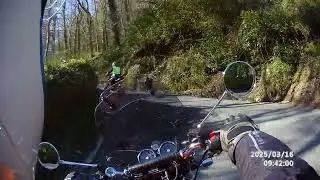 PAM advanced motorcyclists cross Denham bridge