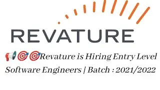 📢🎯🎯Revature is Hiring Entry Level Software Engineers | Batch : 2021/2022