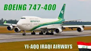 Вылет королевы небес Boeing-747 YI-AQQ Iraqi Airways из Минска. (UMMS 14.07.21)