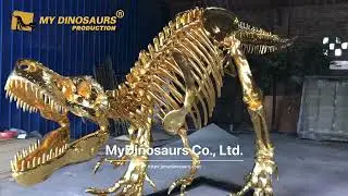 Gold T Rex Skeleton | Pop Art Home Decoration