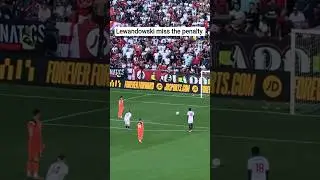 Robert lewandowski miss the equalizer penalty Barcelona vs sevilla #laliga