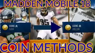 Madden Mobile 18 Coin making methods! 280k Live profit!!!