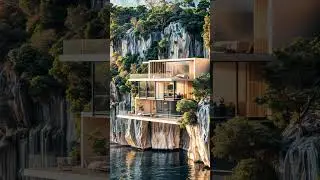 Cliffside Marvel! Inside the Stunning Glass House Overlooking the Ocean 🌊 | Must See!  #moderncabin