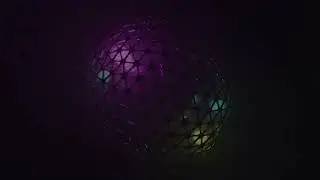 Lights moving around in a layered icosphere