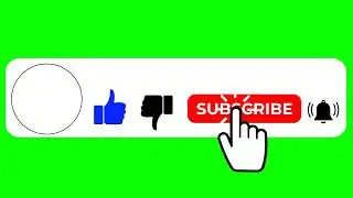 No Copyright, Subscribe and Bell Icon into sound animation // Green Screen Subscribe Button Animated
