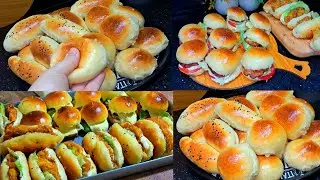 طريقة عمل خبز البرجر الاقتصادي👌 بدون بيض.. خفيف  وصفة تناسب بزاف السحور