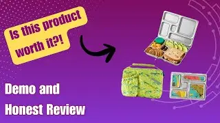 PlanetBox Rover Bento Box Style Lunch Box Kit for Kids with 5 Compartments, Dino Dig Edition