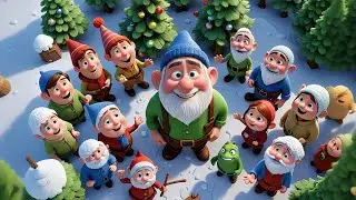 Five Frosty Gnomes Make Snowy Fun | Winter, Fantasy Song for Kids | Nursery Rhymes and Baby Songs