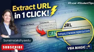 How to Extract URLs from Hyperlinks in Excel using VBA  Trick for Students #sunainalakshyaedu #excel