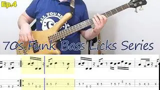 70s Funk Bass Lick Lesson #4 (with TABS) | Classic Funk Phrasing, Groove & Rhythm Exercises