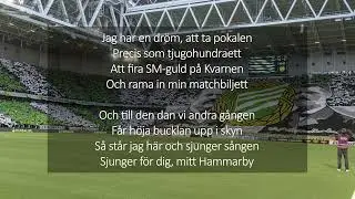 Jag har en dröm, att ta pokalen