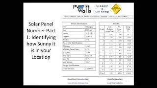 Solar Power System Design Calculations