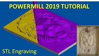 PowerMill 2019 Tutorial #76 | STL File Engraving Milling Raster Finish