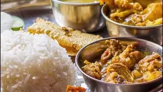 Best Restaurant In Kolkata | Chicken Curry With Friedrice | Bengali Lunch Thali | Foodblog 