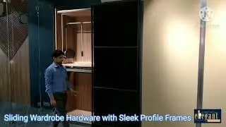Sliding Wardrobe Hardware with Sleek Profile Frames for Minimalist Look