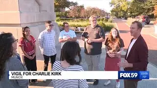 Illuminate campus ministry at Ball State Indiana hosted a prayer rally for Charlie Kirk