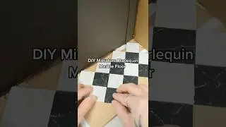 DIY harlequin marble flooring ✨ #miniature #dollhouse #diy