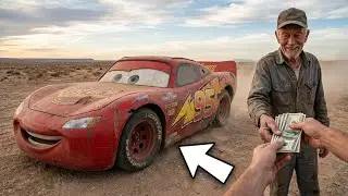 POV ASMR Car Restoration- 2006 Lightning McQueen Forgotten at Old Weather Radar Site &mdash; Bought for $3