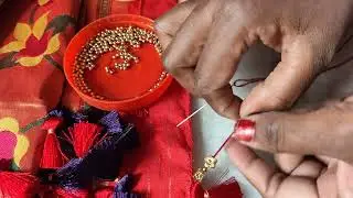 saree kuchu tassels grand design using new beads || smart art & Crafts new design #traditionality