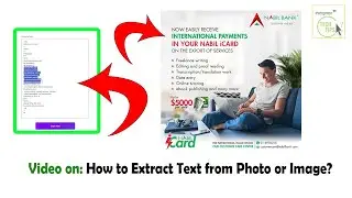 Video on How to Extract Text from Photo or Image [No SOFTWARE Required]