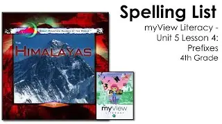 SAVVAS MyView Literacy - Unit 5 Lesson 4 - Spelling - 4th Grade