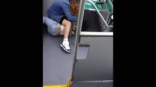 Girls fight on the bus