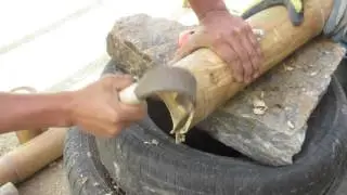CORTES EN LA GUADUA CON AZUELA, RECOMENDADO Y MUY UTIL