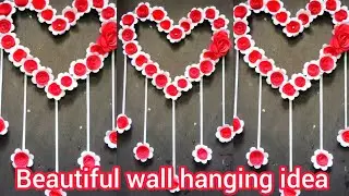 Beautiful wall hanging idea with colour paper 🥰🩷