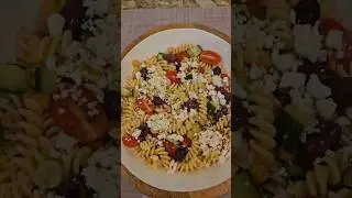 Delicious homemade Mediterranean pasta salad  #salad 🥗