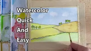 How To Paint A Watercolor Landscape, Watercolor Painting For Beginners, Watercolor Quick And Easy