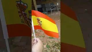 Flag of Spain waving in the wind