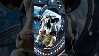 Astronaut cow #trending #cow #funny #relaxing #relatable #cute #ai #song #fyp #animals #space