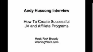 Doing JV Partnerships and Affiliate Programs Right - Interview w/ Andy Hussong