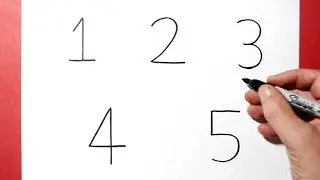 How to Turn Numbers 1-5 into Cartoon Birds Step by Step