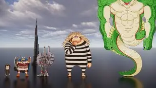 Anime monsters size comparison 2024