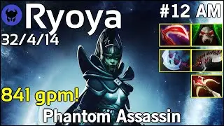 841 gpm! Ryoya [TEAMTEAM] plays Phantom Assassin!!! Dota 2 7.20